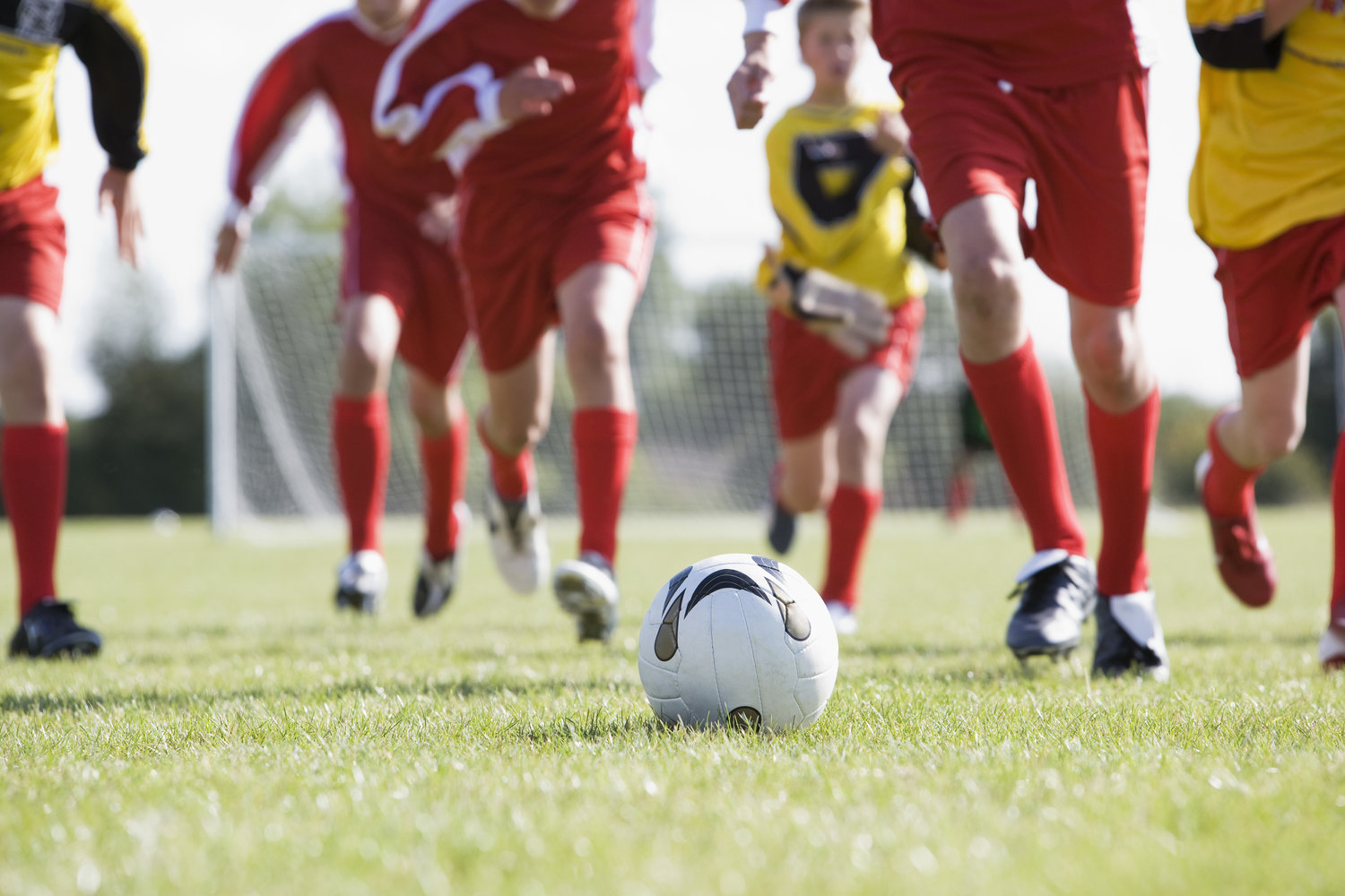 Students playing football