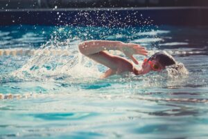 boy swimming